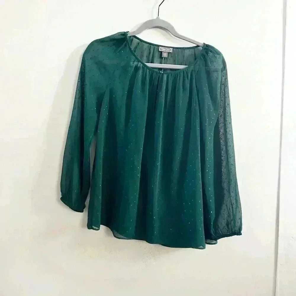 Point sur j.crew polka dot Blouse XS‎
